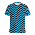 Black Blue And Purple Chevron Print Men's Athletic T-Shirt