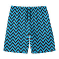Black Blue And Purple Chevron Print Men's Swim Trunks