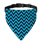Black Blue And Purple Chevron Print Over The Collar Dog Bandana
