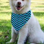 Black Blue And Purple Chevron Print Over The Collar Dog Bandana