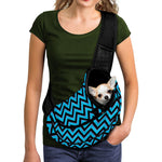 Black Blue And Purple Chevron Print Pet Sling Carrier