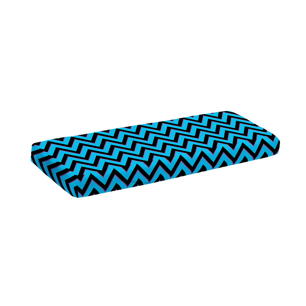 Black Blue And Purple Chevron Print Piano Keyboard Cover