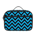 Black Blue And Purple Chevron Print Portable Lunch Bag