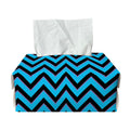 Black Blue And Purple Chevron Print Rectangle Tissue Box Cover