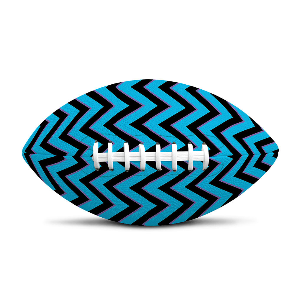 Black Blue And Purple Chevron Print Rugby Ball