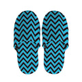 Black Blue And Purple Chevron Print Slippers