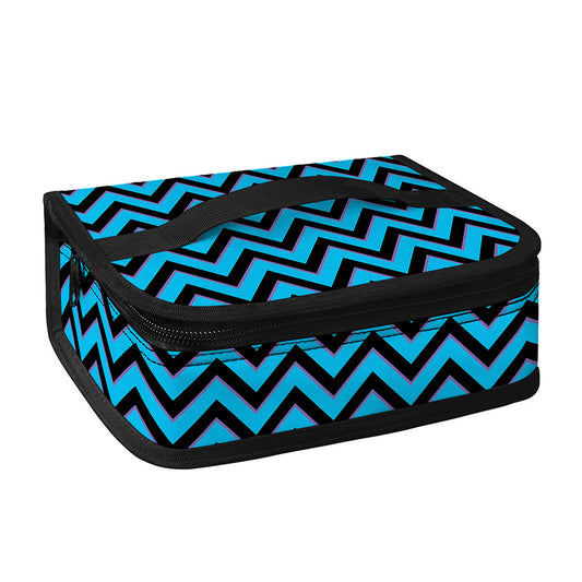 Black Blue And Purple Chevron Print Small Lunch Bag