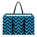 Black Blue And Purple Chevron Print Utility Tote Bag