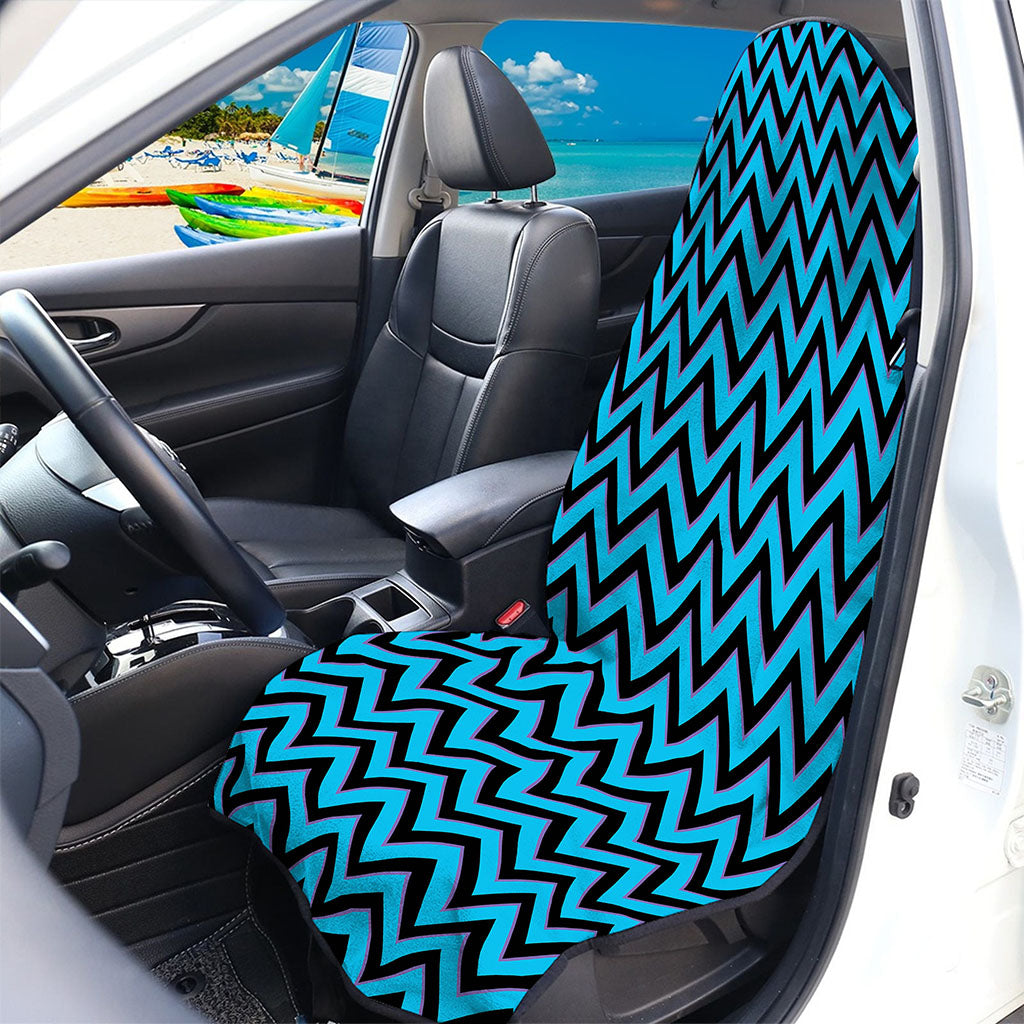 Black Blue And Purple Chevron Print Waterproof Car Seat Cover