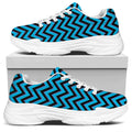 Black Blue And Purple Chevron Print White Chunky Shoes