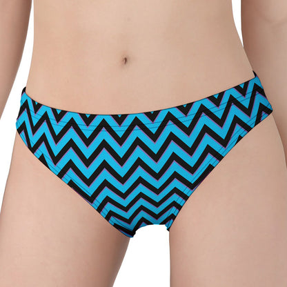 Black Blue And Purple Chevron Print Women's Panties