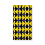 Black Blue And Yellow Argyle Print Baby Crib Sheet