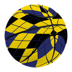 Black Blue And Yellow Argyle Print Basketball