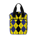 Black Blue And Yellow Argyle Print Bible Tote Bag