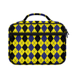 Black Blue And Yellow Argyle Print Briefcase Bible Bag