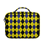 Black Blue And Yellow Argyle Print Briefcase Bible Bag