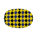 Black Blue And Yellow Argyle Print Car Side Mirror Covers