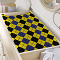 Black Blue And Yellow Argyle Print Changing Pad Cover
