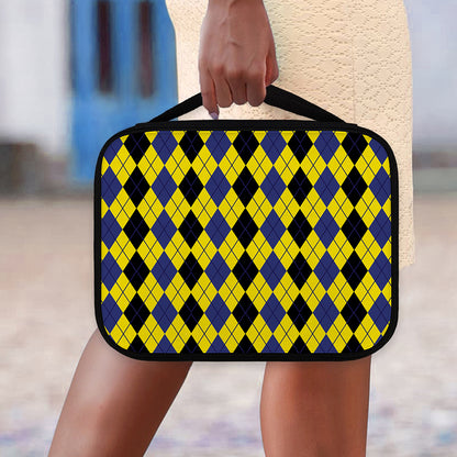 Black Blue And Yellow Argyle Print Classic Bible Case