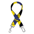 Black Blue And Yellow Argyle Print Dog Seat Belt