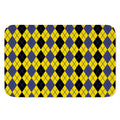 Black Blue And Yellow Argyle Print Indoor Door Mat