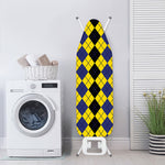 Black Blue And Yellow Argyle Print Ironing Board Cover
