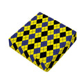 Black Blue And Yellow Argyle Print Outdoor Seat Cushion Cover