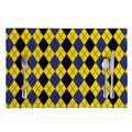 Black Blue And Yellow Argyle Print Placemat