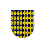 Black Blue And Yellow Argyle Print Toilet Lid Cover