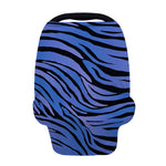 Black Blue Zebra Pattern Print Baby Seat Cover