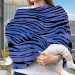 Black Blue Zebra Pattern Print Baby Seat Cover