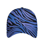 Black Blue Zebra Pattern Print Baseball Cap