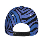 Black Blue Zebra Pattern Print Baseball Cap