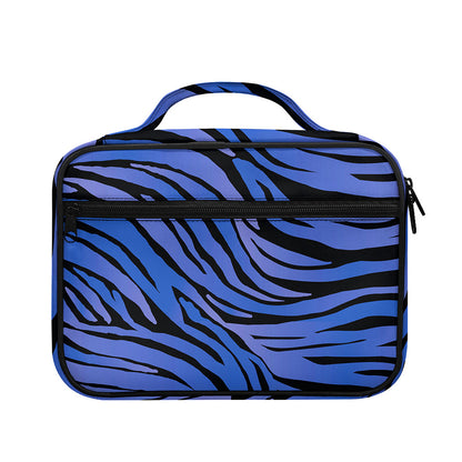 Black Blue Zebra Pattern Print Briefcase Bible Bag