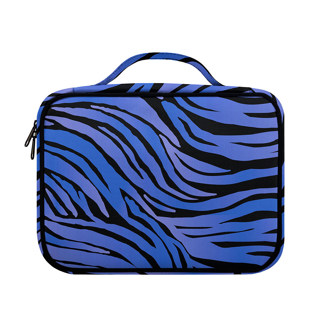 Black Blue Zebra Pattern Print Briefcase Bible Bag