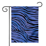 Black Blue Zebra Pattern Print House Flag