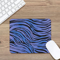Black Blue Zebra Pattern Print Mouse Pad