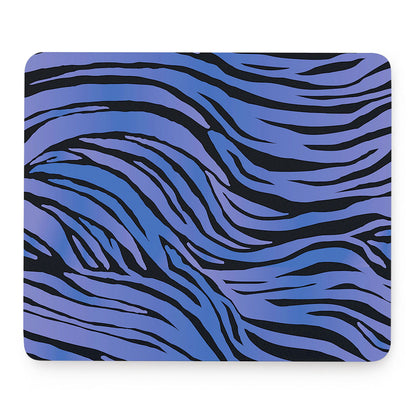 Black Blue Zebra Pattern Print Mouse Pad