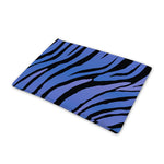 Black Blue Zebra Pattern Print Pet Cooling Mat Cover