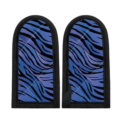 Black Blue Zebra Pattern Print Skillet Handle Cover