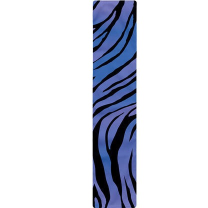 Black Blue Zebra Pattern Print Table Runner