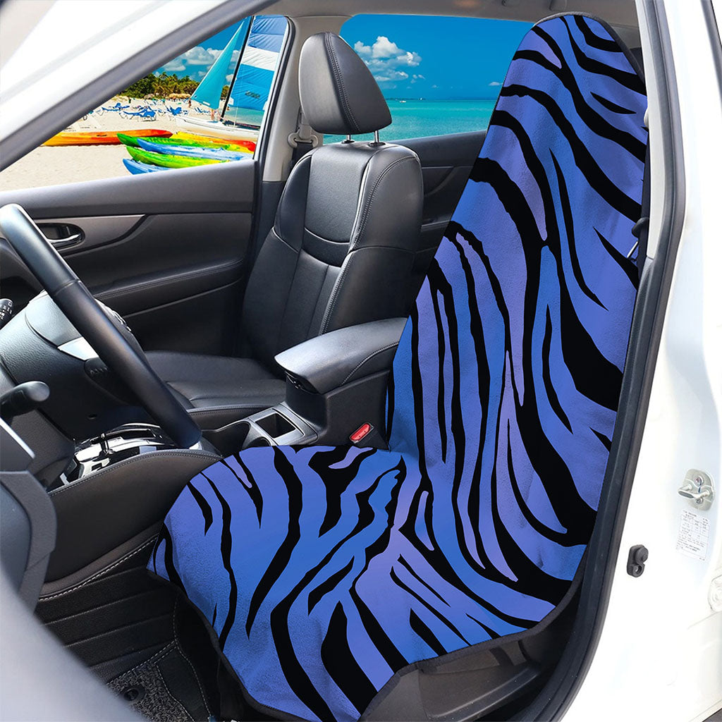 Black Blue Zebra Pattern Print Waterproof Car Seat Cover