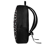 Black Bowling Pins Pattern Print 17 Inch Backpack