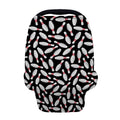 Black Bowling Pins Pattern Print Baby Seat Cover