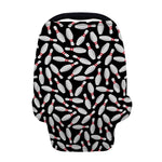 Black Bowling Pins Pattern Print Baby Seat Cover