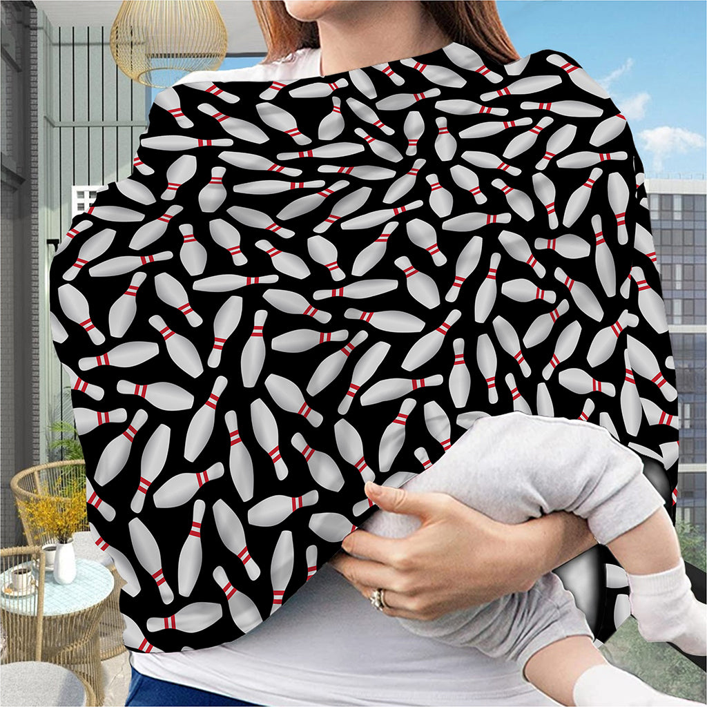 Black Bowling Pins Pattern Print Baby Seat Cover