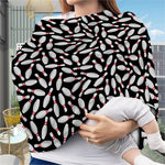 Black Bowling Pins Pattern Print Baby Seat Cover
