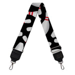 Black Bowling Pins Pattern Print Bag Strap