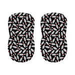 Black Bowling Pins Pattern Print Bar Stool Covers