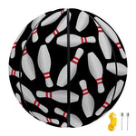Black Bowling Pins Pattern Print Basketball